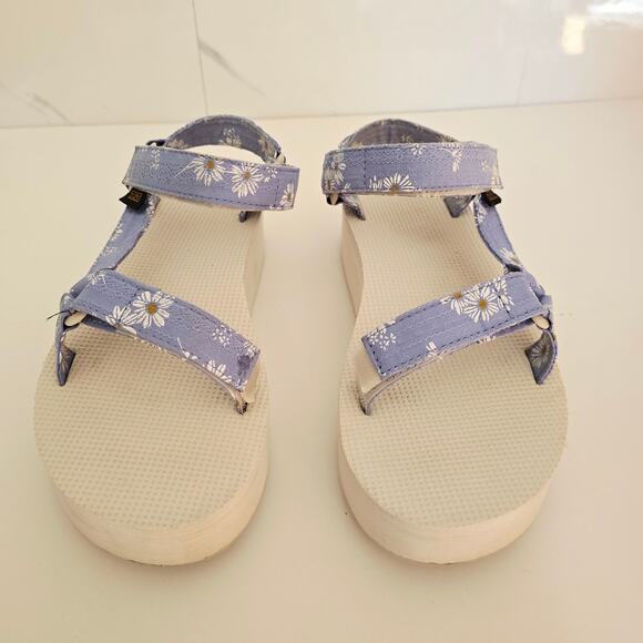 Teva Flatform Universal Gloriosa Floral Purple Blue Size 9 - Picture 3 of 8